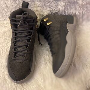 Jordan Kids Sneakers in Dark Gray and Gold